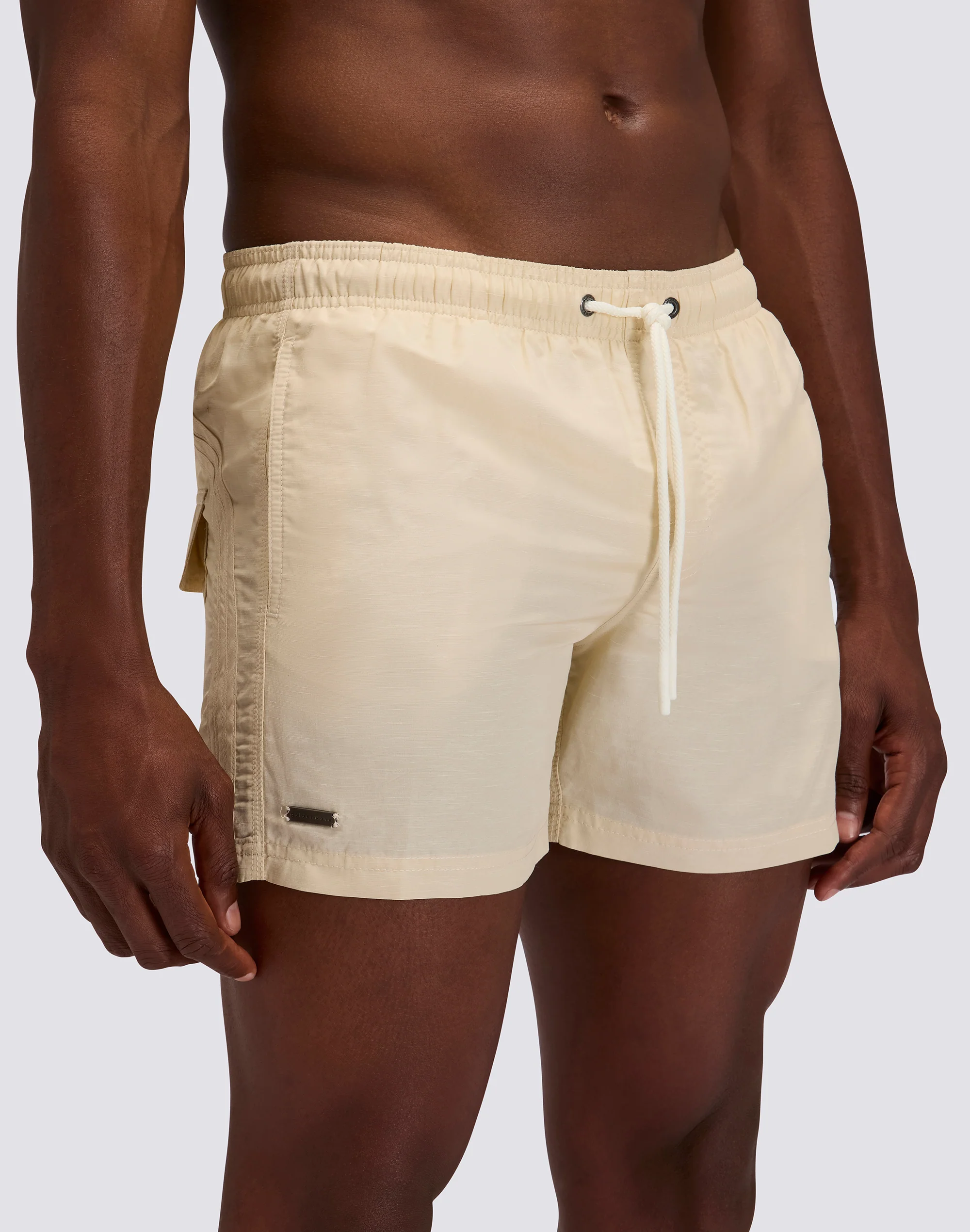 COSTUME DA BAGNO UOMO CORTO VITA ELASTICATA GOLDENWAVE IN LINO RICICLATO - Image 3