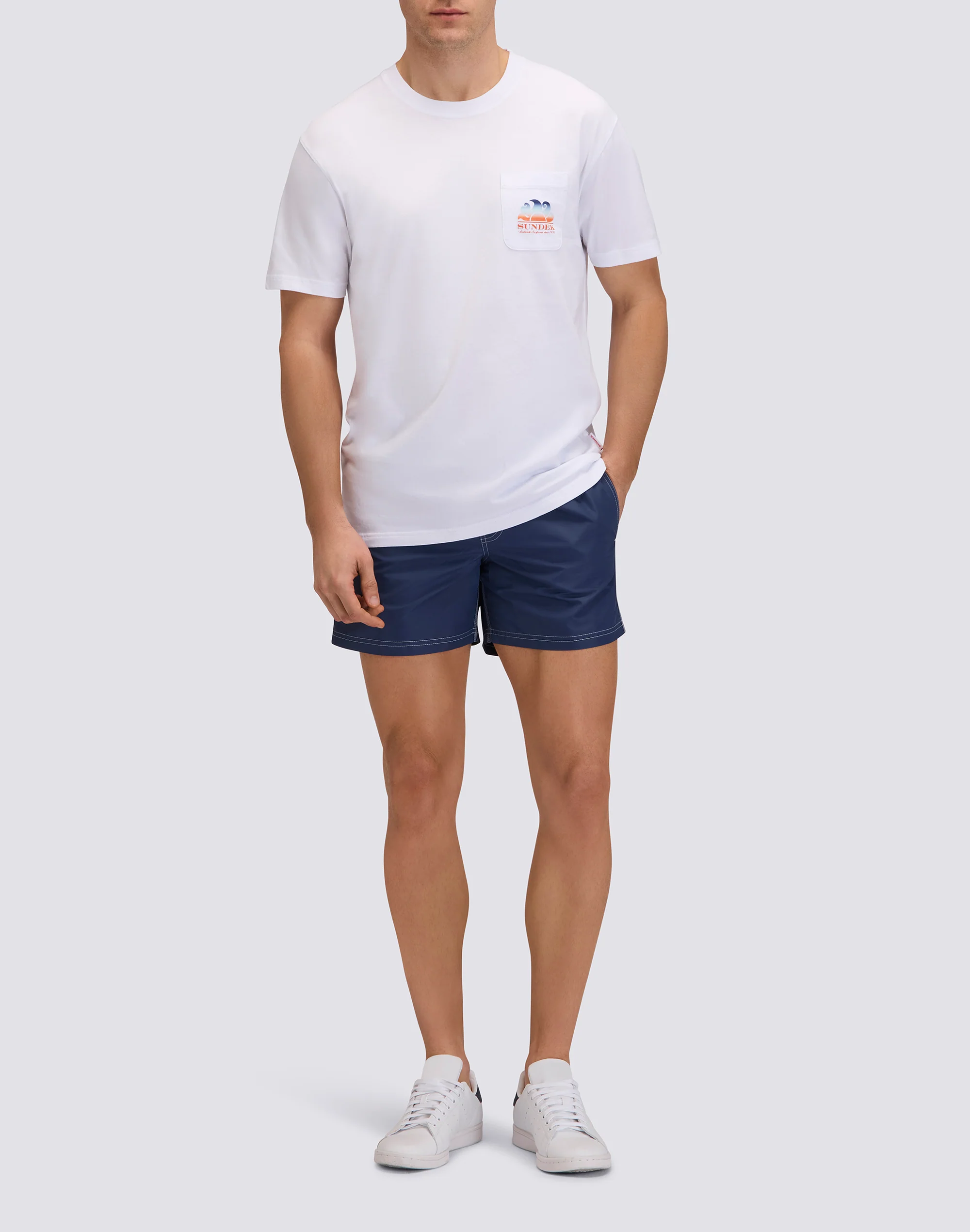 T-SHIRT UOMO NEW HERBERT A GIROCOLLO CON MAXI-LOGO - Image 3