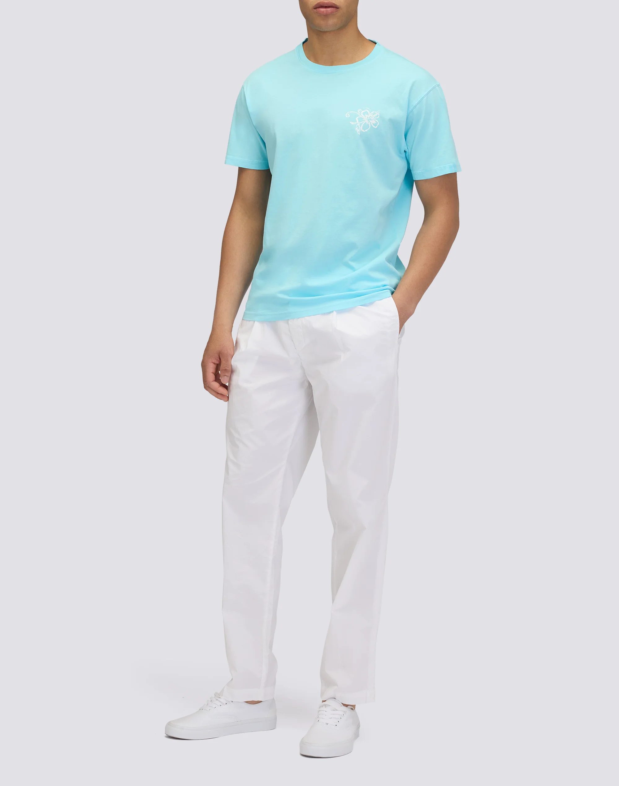 T-SHIRT UOMO A GIROCOLLO STAMPA HIBISCUS D'ARCHIVIO - Image 3