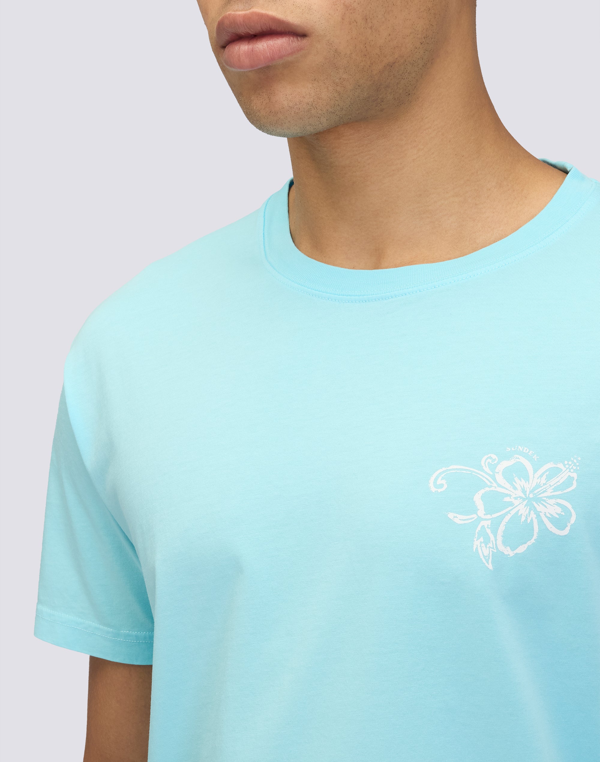 T-SHIRT UOMO A GIROCOLLO STAMPA HIBISCUS D'ARCHIVIO - Image 4